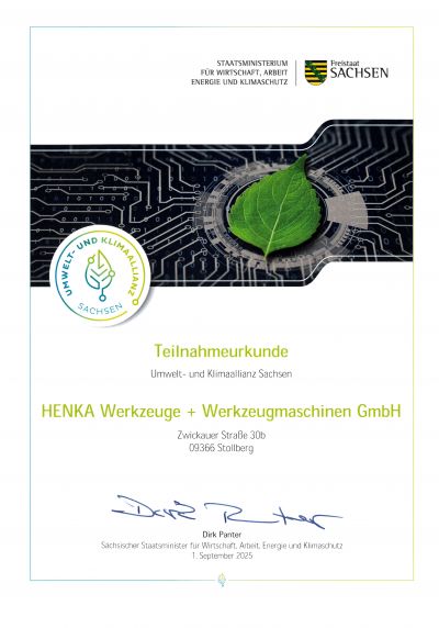 Zertifikate - 2025 - Umwelt-Klima-Allianz - HENKA