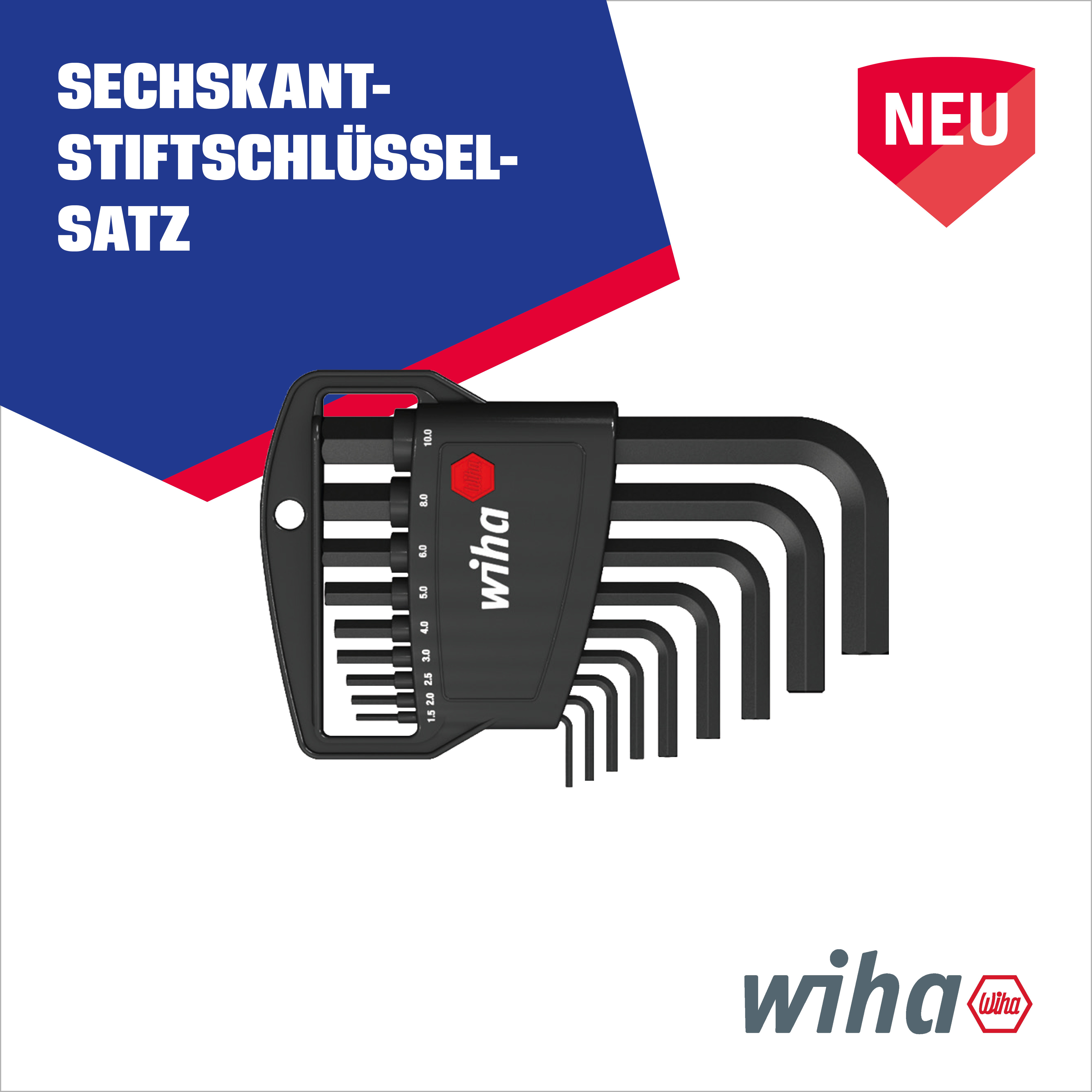 Aktuelles - Katalog PRECITOOL Werkzeuge 2026 | 27 - Handwerkzeuge - Sechskant-Stiftschlüssel-Satz - WIHA- 5045010010